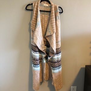 Tan Maxi Sweater Vest- New without tags! XS/S